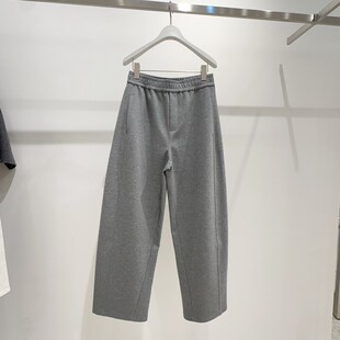 商场同款26春季女款百搭灰色直筒显瘦香蕉裤阔腿松紧腰休闲裤子女