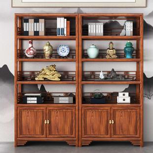 2025货架博古架实木中式书架茶叶架壶茶架子置物架茶叶店展示架柜