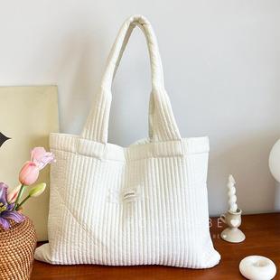 韩国ins妈咪包绗缝托特包时尚 斜挎包学生百搭休闲大容量单间包