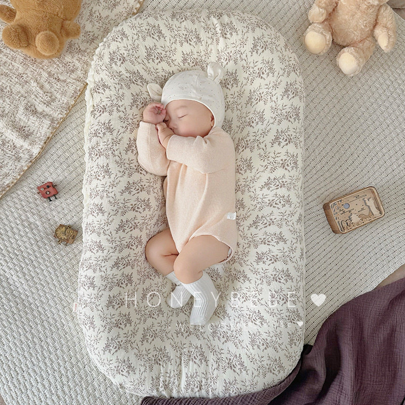 韩国ins新生婴儿豆豆绒床中床宝宝防呛奶安抚哄睡床垫防惊跳防压