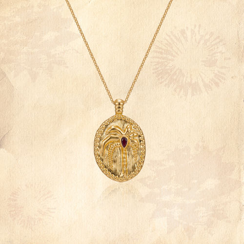 MONSECRET棕榈珍宝长项链毛衣链