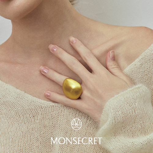 MONSECRET膝盖戒指女小众宽面