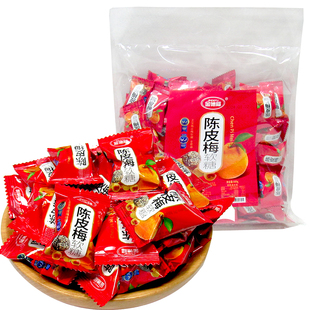 金德福陈皮梅软糖500g酒店招待糖果零食散装喜糖夹心梅软糖年货
