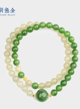 天然和田玉手串女款玉石手链