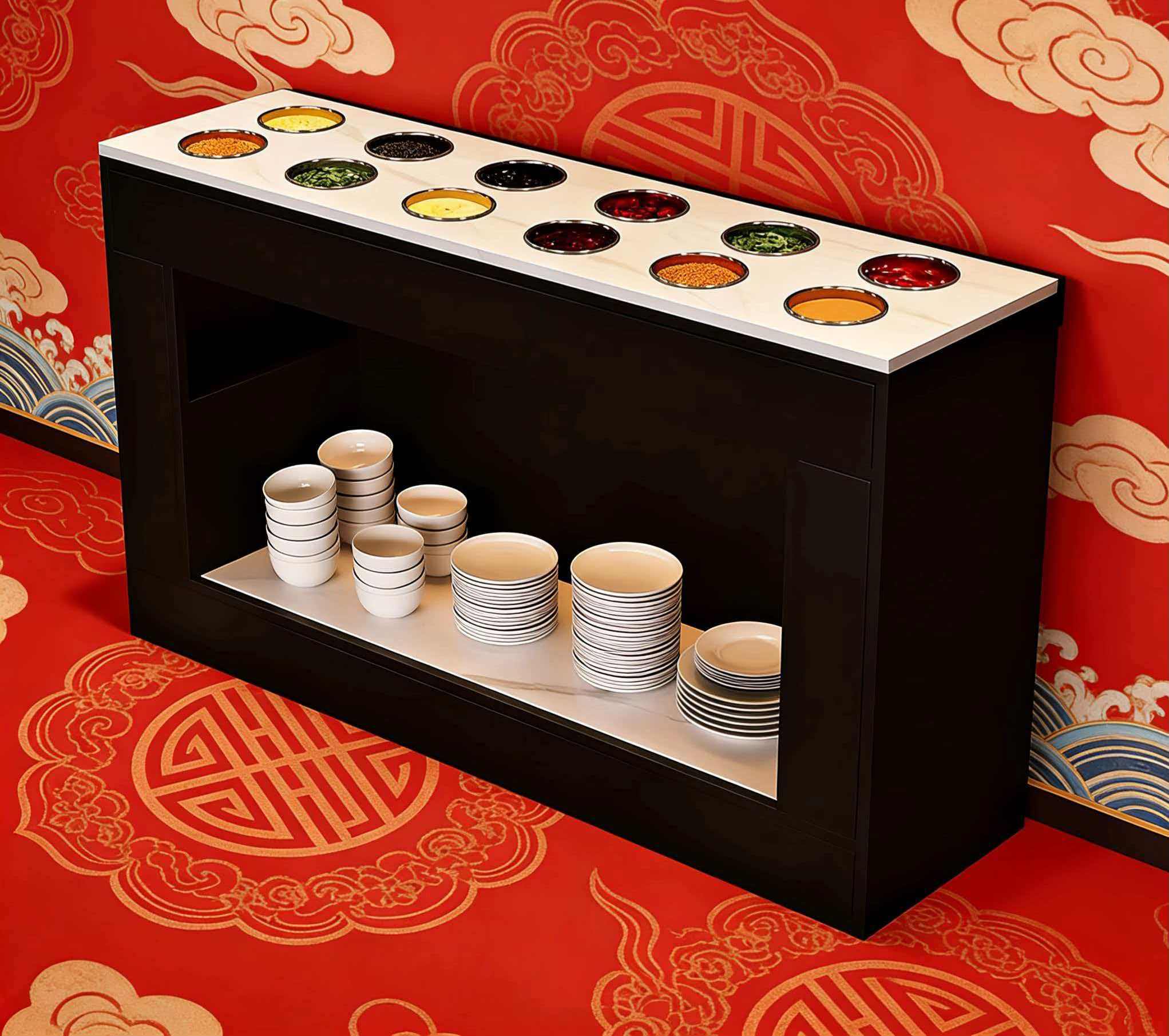 自助台烤肉店小料台佐料台单层火锅料台火锅调料台商用食火锅店料