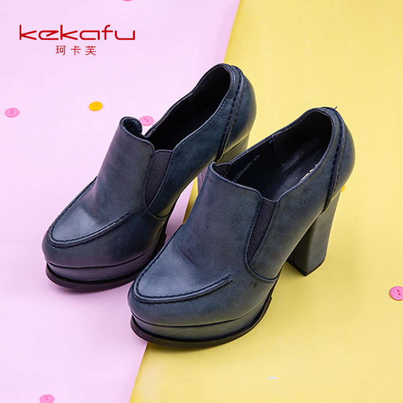 珂卡芙秋季高跟粗跟女鞋防水台英倫單鞋153038071在類目 女鞋, 低幫鞋中 - 來自Buy2taobao.com提供專業的淘寶代購服務