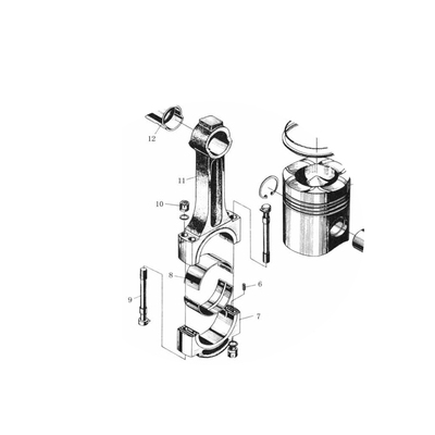 济柴190系列柴油机连杆组