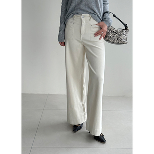 25ES9205/新款时尚百搭高腰显瘦直筒阔腿裤女宽松休闲牛仔裤女