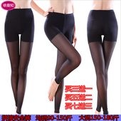 女裤 防走光女夏加肥加大网纱打底裤 拼接防勾丝丝裤 莫代尔带安全裤