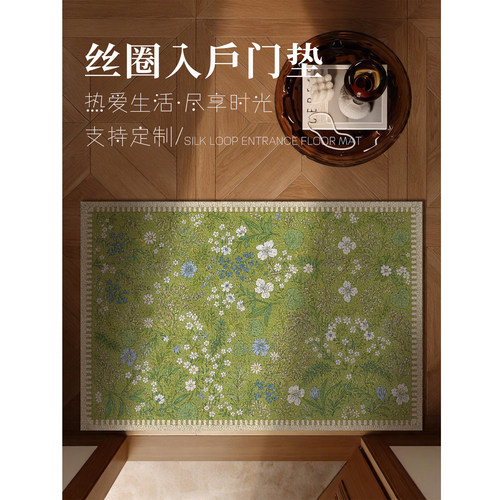 入户门丝圈地垫脚垫门垫高级感自由裁剪加厚门口外专用耐脏地毯