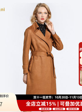 乔万尼风衣女韩版系带收腰