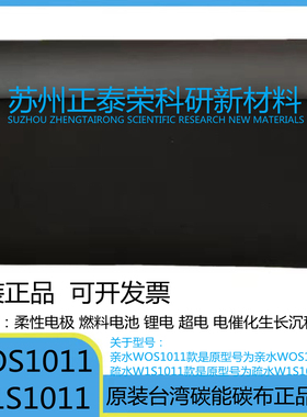 碳能导电碳布 电极碳布 亲水疏水碳布 碳布实验室wos1011 w1s1011