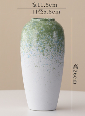 新中式手工陶瓷花瓶大口径插花