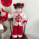 两件套汉服女童套装 宝宝春装 中式 儿童春秋衣服5130喜庆拜年服汉服