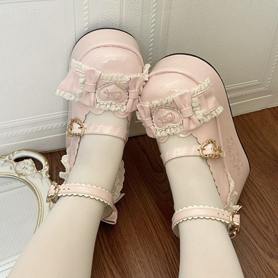 现货【小熊蛋糕】原创lolita圆头厚底doll感可爱玛丽珍甜妹