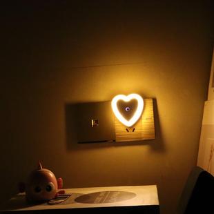 光控感应小夜灯插电夜光卧室led灯具床头小夜灯儿童睡觉壁灯节能d