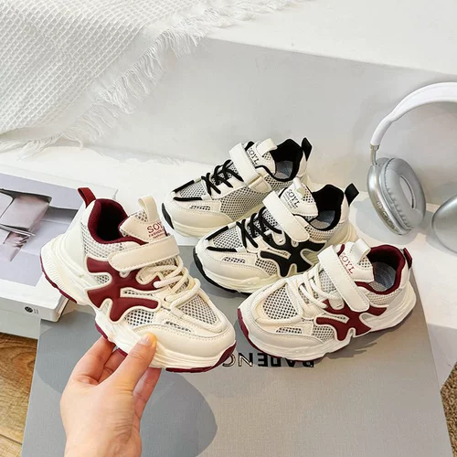 Спортивная обувь, дышащие детские летние туфли, мягкая подошва