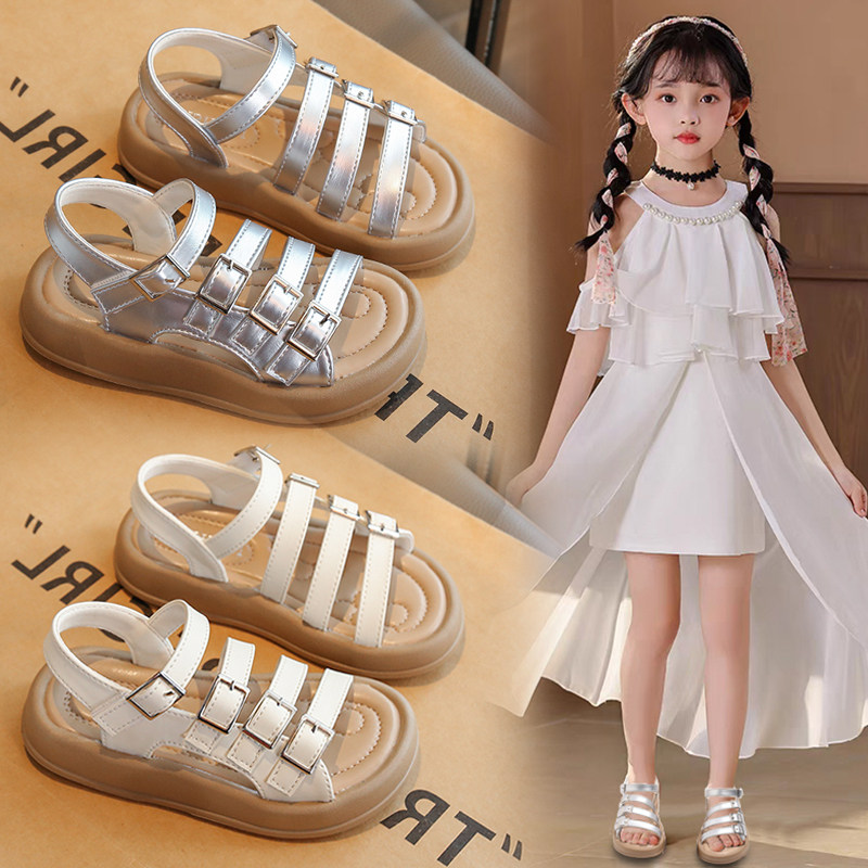 2026新款夏季儿童凉鞋中大童时尚女童休闲公主凉鞋厚底软底沙滩鞋