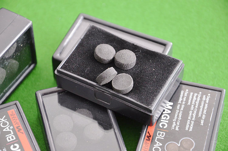 Magic Black台球杆皮头黑八小头英式斯诺克台球杆头枪头