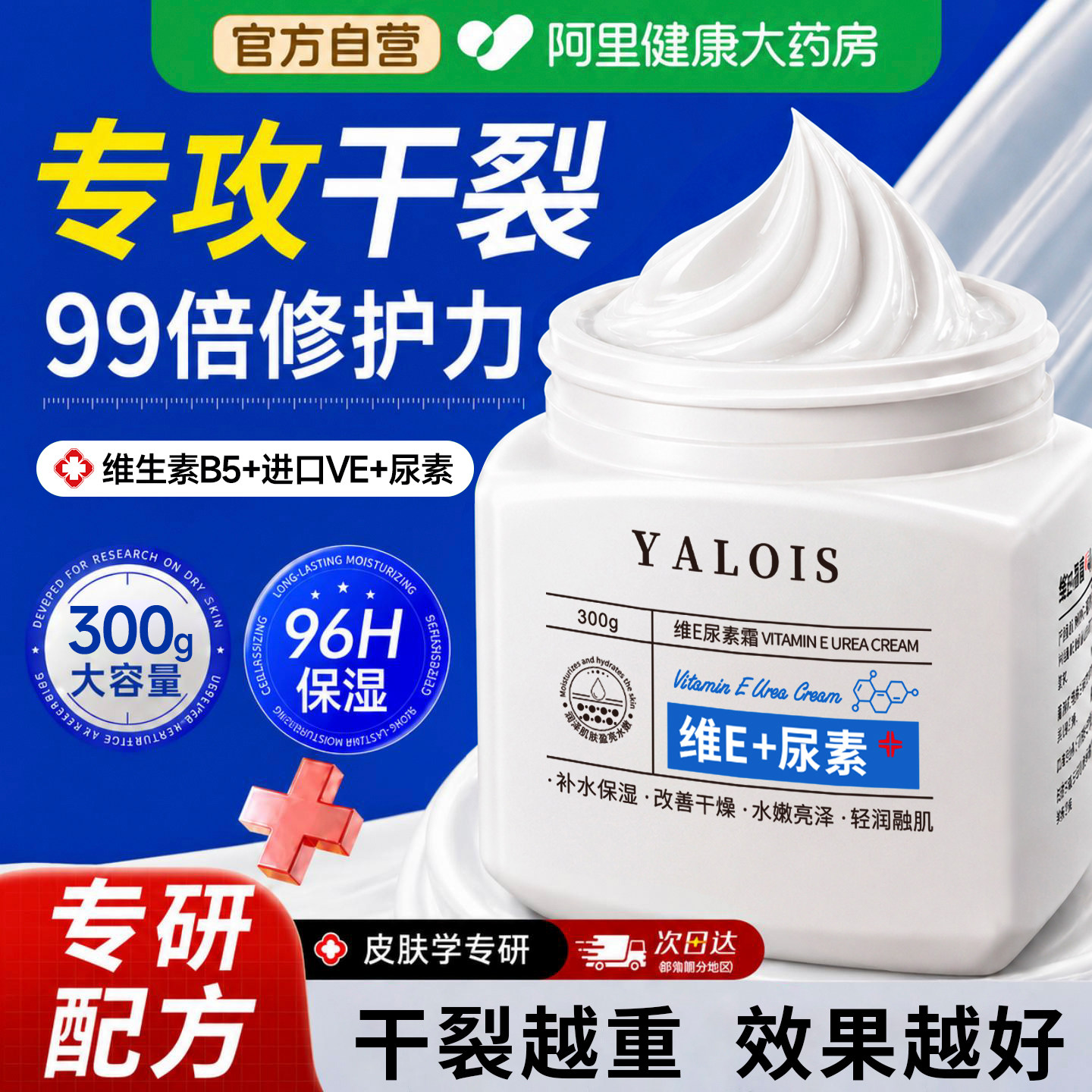 尿素护手霜滋润保湿补水防干裂手足皲裂粗糙脱皮脚后跟修复霜乳膏