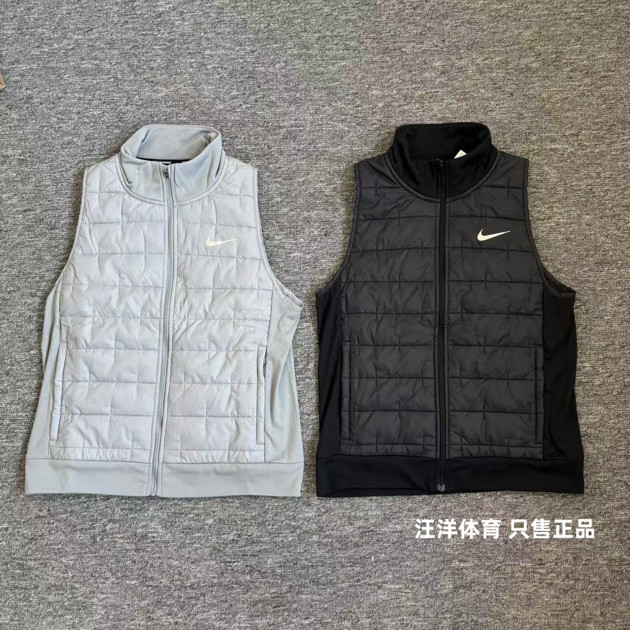 Nike耐克女子运动棉服马甲新款跑步训练登山骑行保暖舒适防风立领