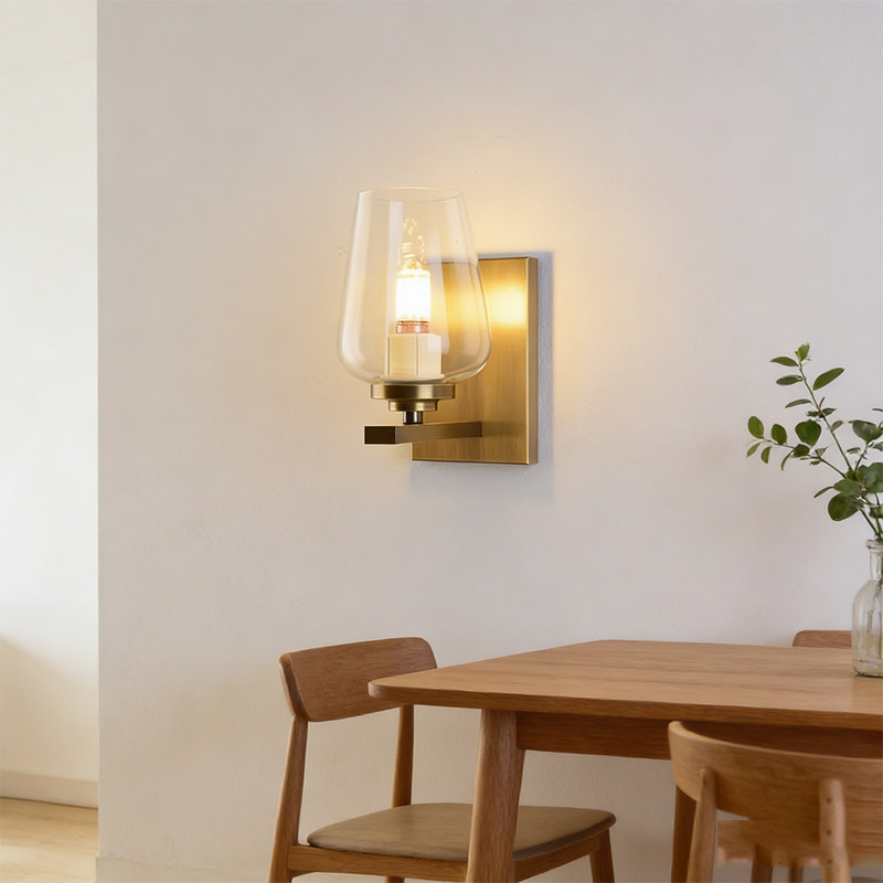 充电壁灯 玻璃灯罩餐厅现代简约暖光北欧氛围装饰灯卧室轻奢壁灯