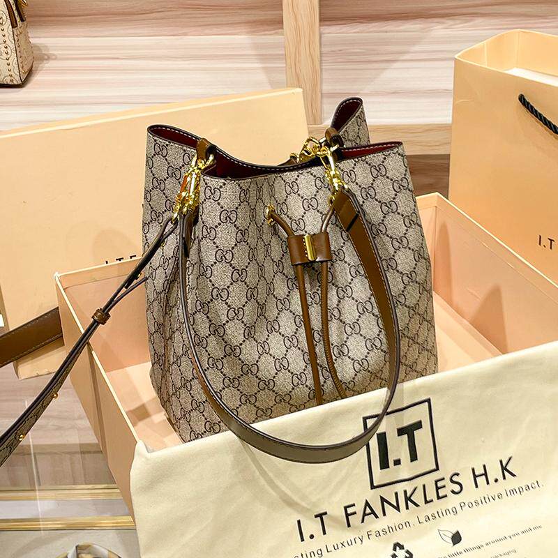 CITEX LV官方旗舰店香港代购真皮大容量水桶包包女2025春夏新款时