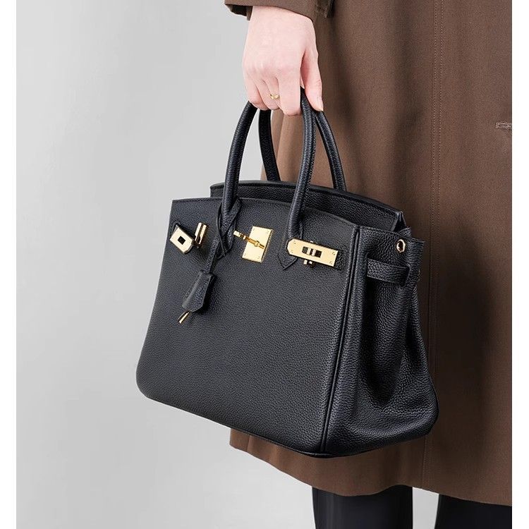 CITEX LV官方旗舰店香港IT牛皮真皮铂金包女大容量手提包女高级感