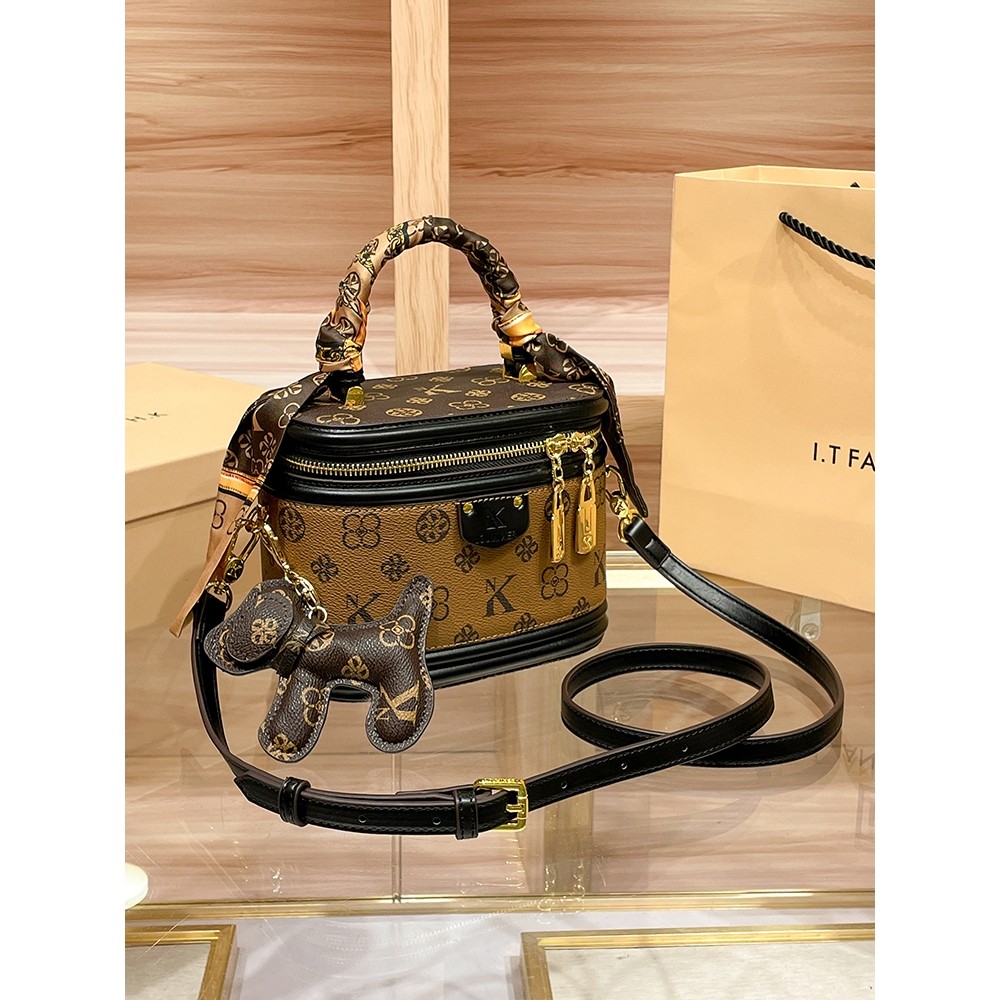 CITEX LV官方旗舰店香港代购真皮盒子包水桶包2025新款今年流行春