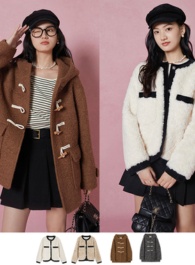 【所有女生的衣橱直播间】Fleurs des champs 连帽/圆领毛绒外套