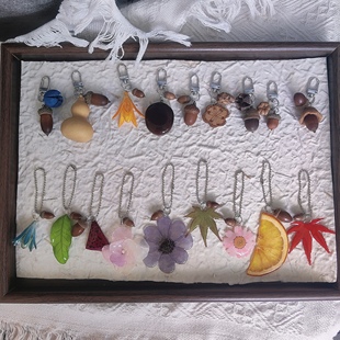 原创设计真树叶标本礼物天然真树叶塑封成品创意植物红干花银杏