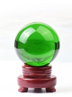 高档绿色水晶球书房开业乔迁礼品