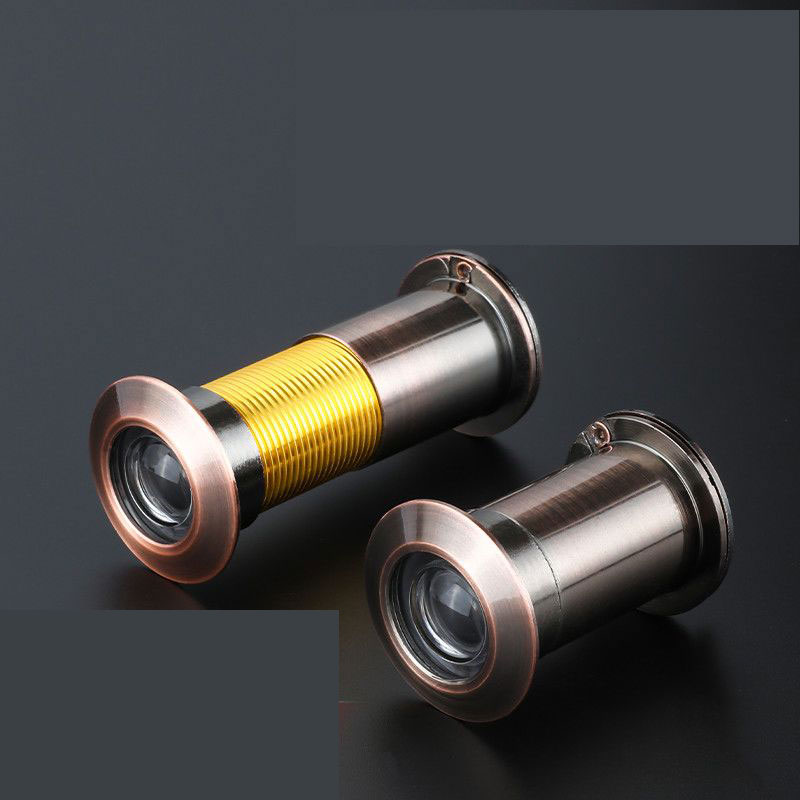 不锈钢门镜猫眼可视门铃家用防风门窥视器安全防盗