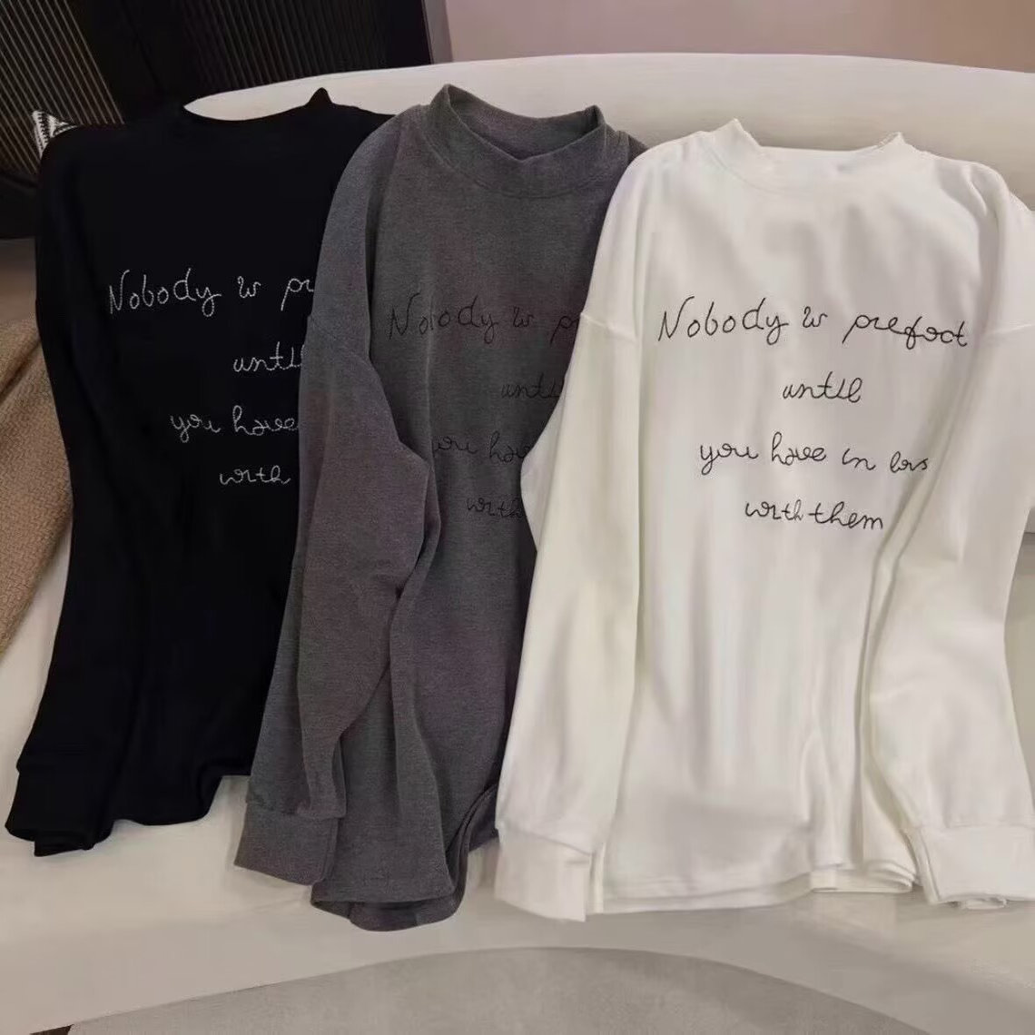 原单外贸高品质半高领澳绒软糯亲肤打底衫女显瘦百搭25年冬套头t