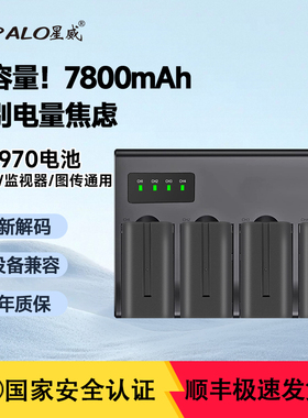 星威F970电池充电器套装F750 F550摄影机补光灯外挂4槽座充大容量