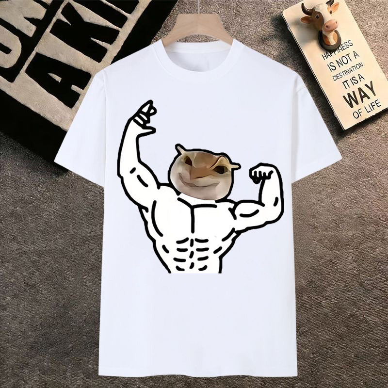 鼠鼠的幻想表情包短袖大头猫图片