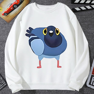疯狂的鸽子卫衣男外套女pigonpop游戏表情包抽象猎奇鸽子学生衣服