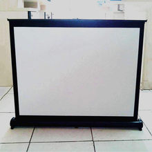 地拉幕布30寸40寸50寸桌面幕布地拉式幕布投影家用可移动投影幕布手动升降免打孔车载投影仪幕布折叠便携幕布