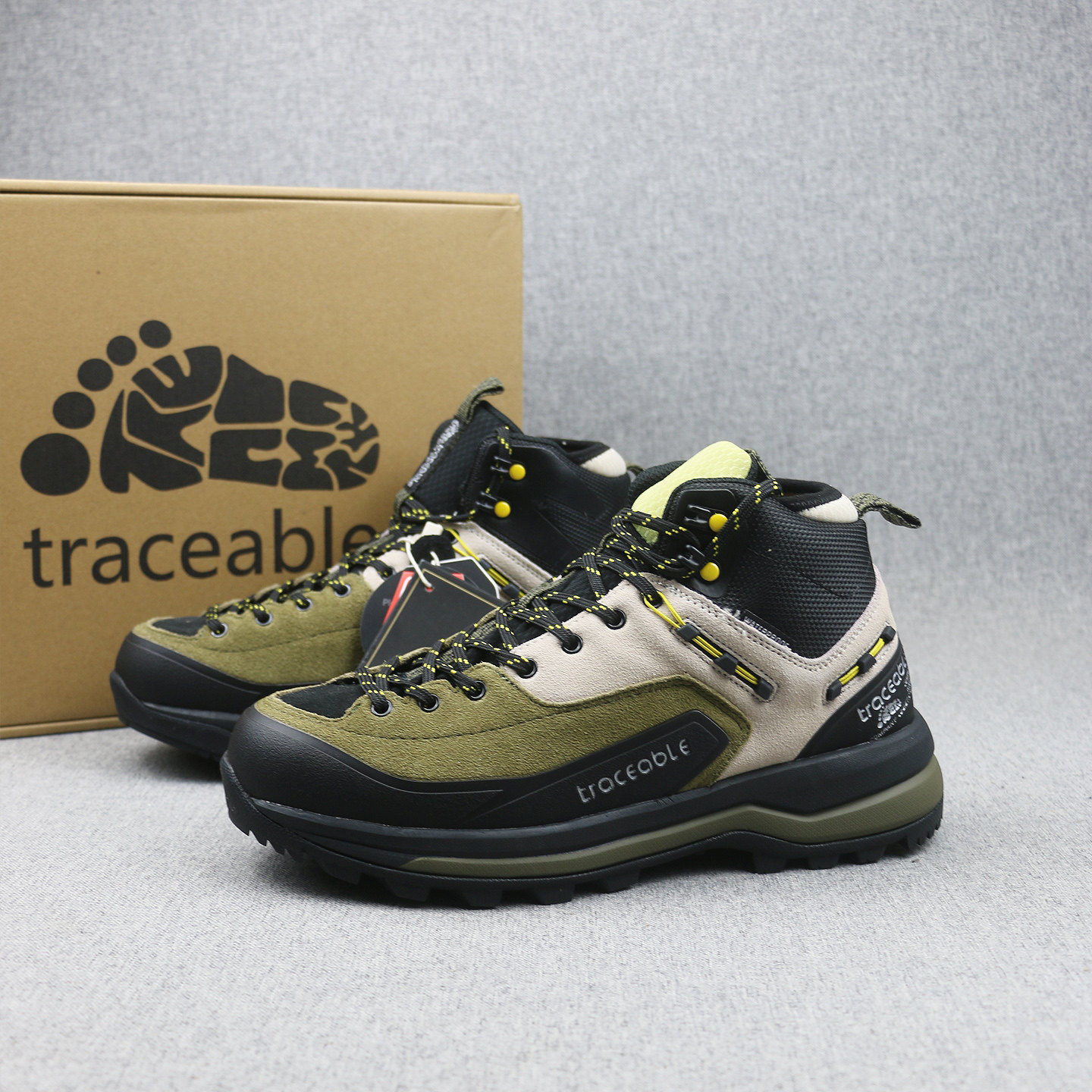 traceable防泼水真皮登山徒步鞋