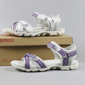 沙滩鞋 露趾魔术贴橡胶底防滑户外女士运动休闲凉鞋 新品 外贸单夏季