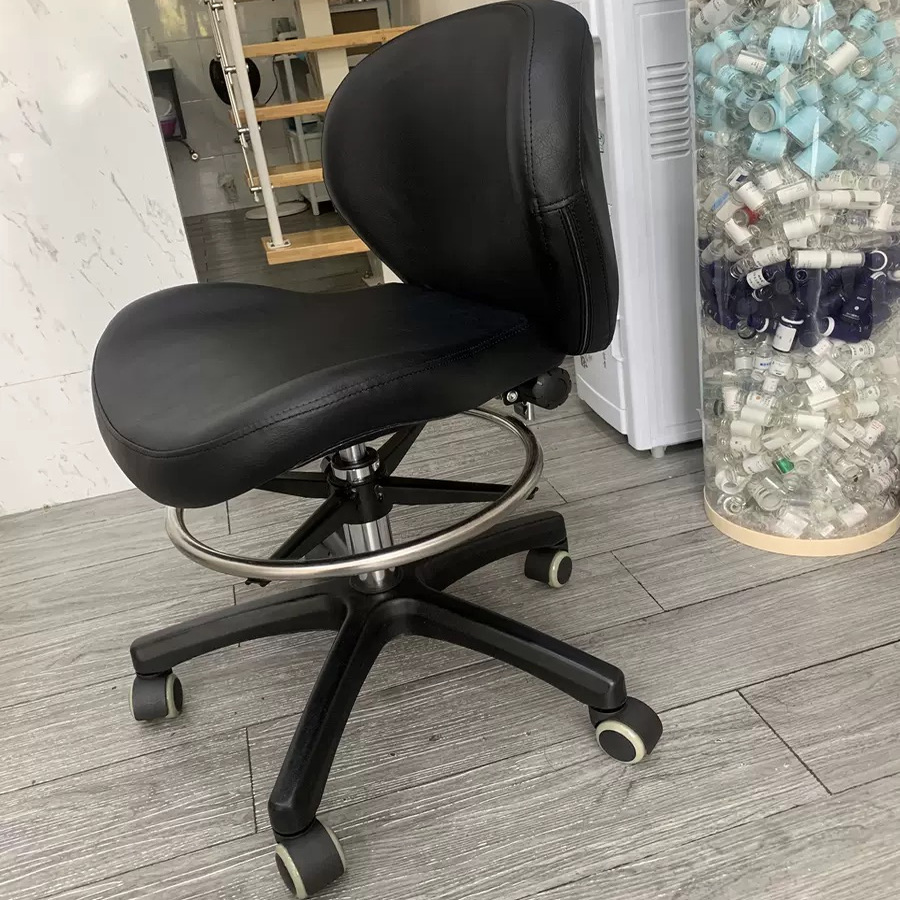 美容院大工凳技师凳美甲护腰工作座椅旋转升降靠背滑轮家用办公椅