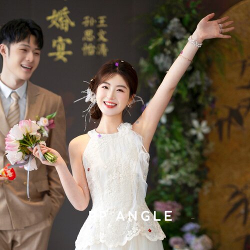 法式订婚礼服裙新娘领证登记小白裙女高级感成人礼连衣裙日常可穿