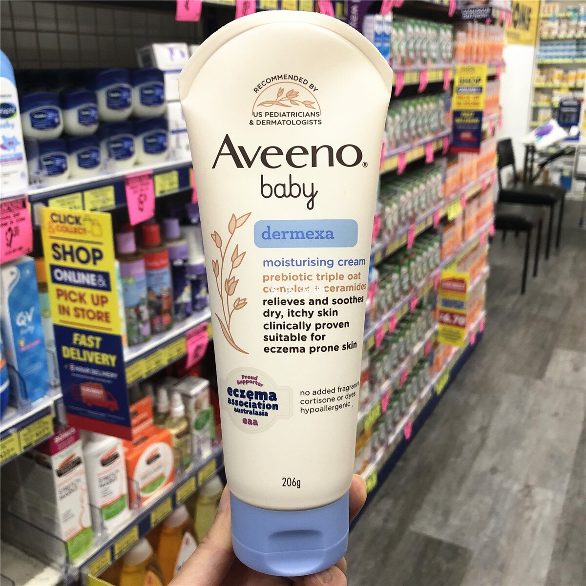 澳洲Aveeno艾维诺宝宝燕麦保湿舒缓身体润肤乳婴幼儿湿疹面霜