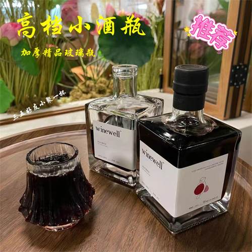 创意精品果酒玻璃酒瓶自酿分装瓶一斤酒瓶葡萄酒瓶红酒瓶空瓶密封