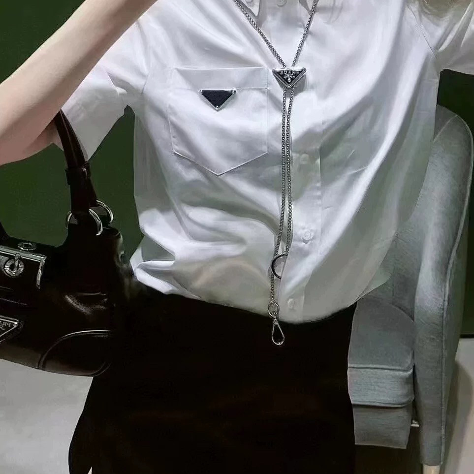 pra简约减龄短袖衬衫半身裙女