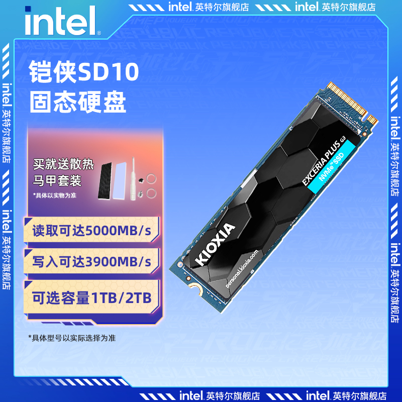 Intel旗舰店铠侠sd10固态硬盘ssd