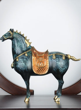 招财唐马家居客厅开业礼品摆件