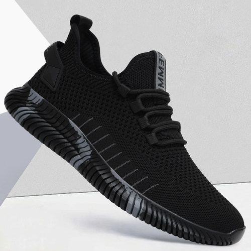 透气舒适休闲运动鞋高弹飞织