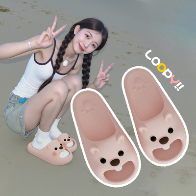 小海狸拖鞋女生夏季室内居家eva防滑厚底多巴胺宿舍loppy凉拖外穿