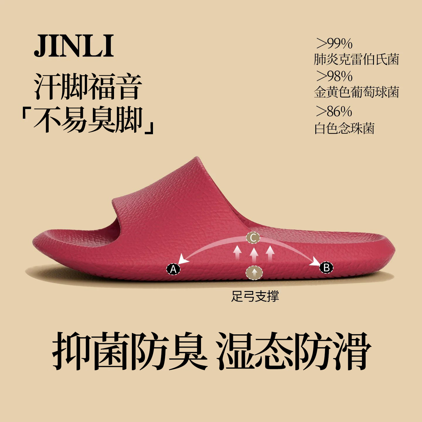 防滑防臭拖鞋女夏季新款室内居家宿舍浴室洗澡红色大码情侣拖鞋男